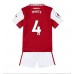 Billige Arsenal Benjamin White #4 Hjemmetrøye Barn 2022-23 Kortermet (+ korte bukser)